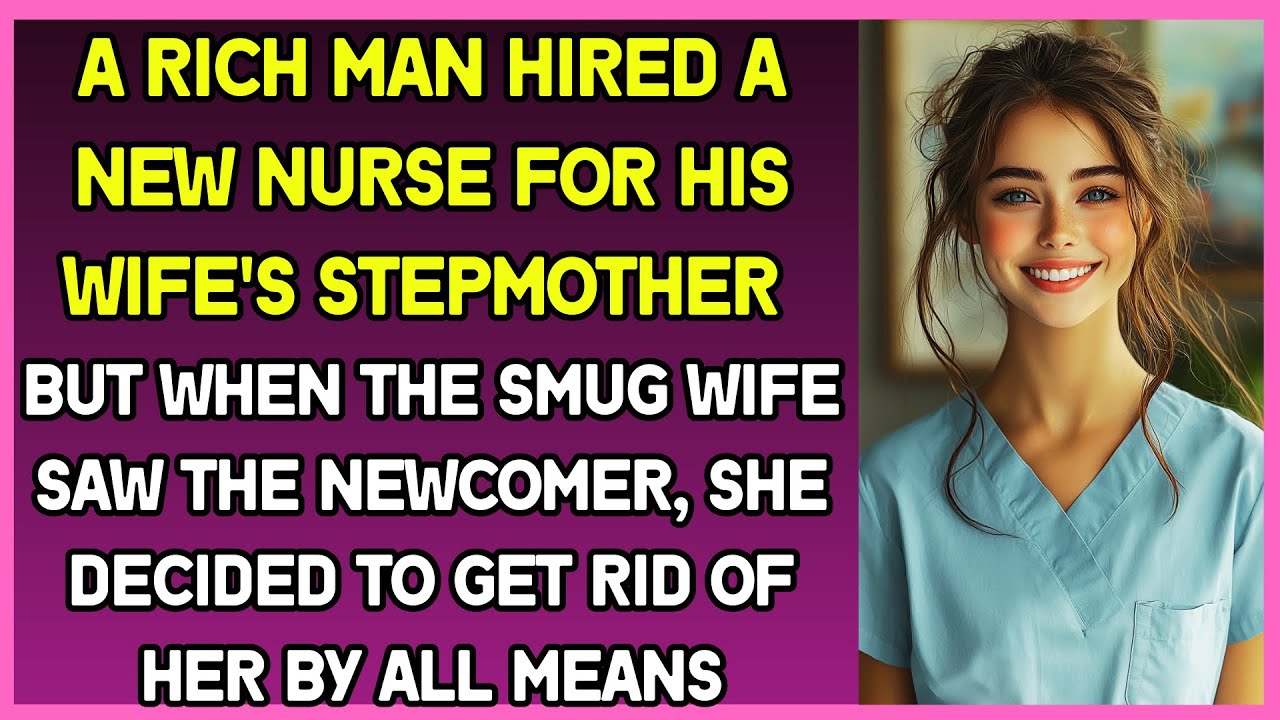 Rich elderly woman was happy when her son-in-law found her a caregiver. When her stepdaughter found