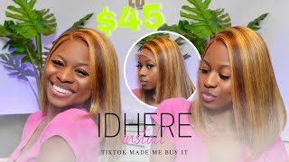 TikTok Made Me Buy It! | $45 Bob Highlight Wig | ft. IDHERE hair