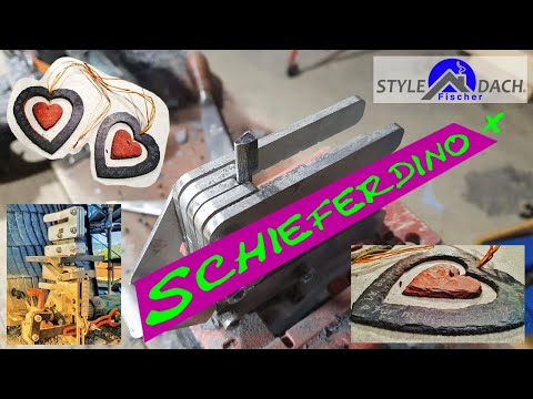 Schieferdino Plus im Test - Schieferherzen zurichten - Geschenk für Valentinstag - Schieferdino Shop