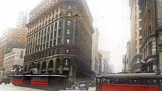 San Francisco 1920's in Color [60fps, Remastered] w/sound design added