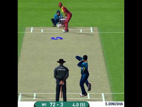 S.Dinusha real time bowling action||real cricket 20||#shorts
