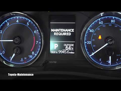 2018 Toyota Corolla maintenance reset / oil light reset