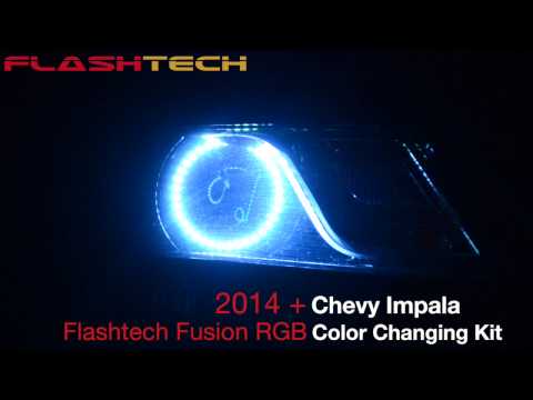 FLASHTECH LIGHTING Chevrolet Impala V.3 Fusion Color Change halo headlight kit 2014 +