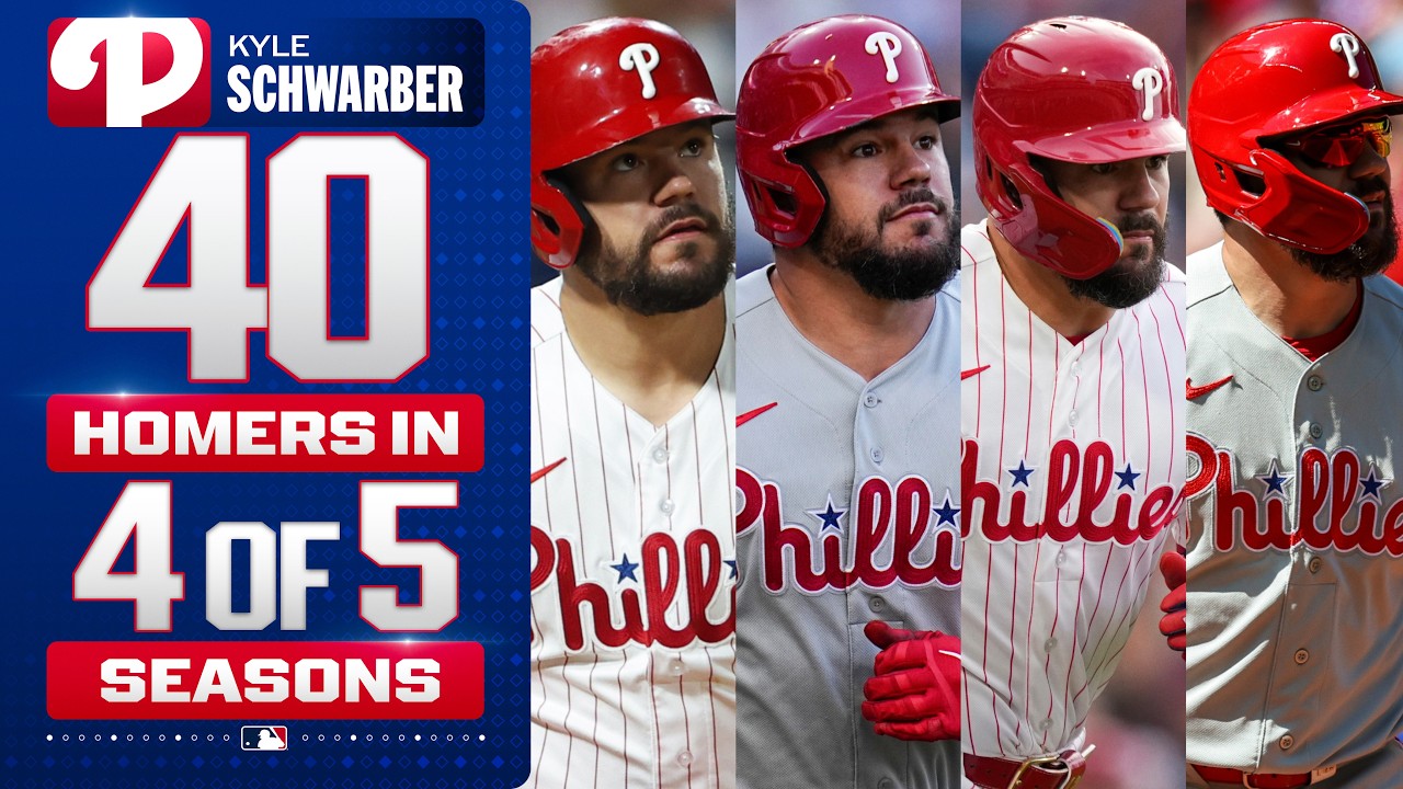 ALL of Kyle Schwarber's 40th homers! 😤🔔 (Phillies' slugger has 4 in the last 5 years!)