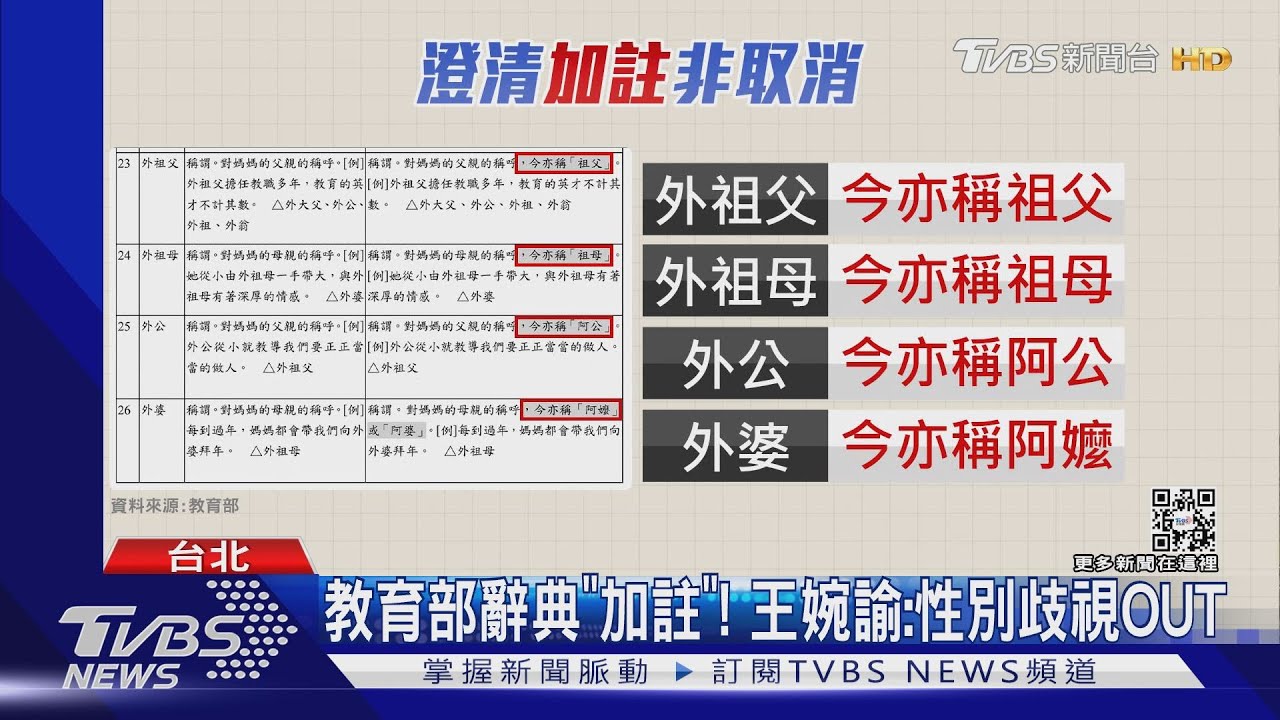 不再分「內外」! 外公外婆叫阿公阿嬤也行