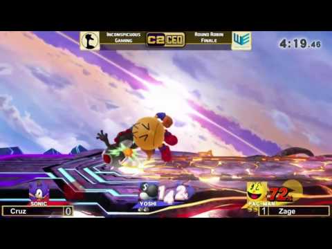 C2CEO Season Finale.) Cruz (Yoshi) VS Zage (Pac-Man) - Smash 4 Wii U