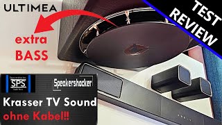 ULTIMEA Sykwave X70 7.1.4 Soundbar Test. Was kann die Dolby Atmos Soundbar mit viel Bass + Kinosound