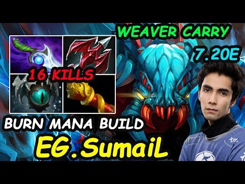 EG SumaiL - [Weaver] INSANE BURN MANA BUILD LIKE ANTI-MAGE  Bye bye Medusa | Dota2 7.20 Rank
