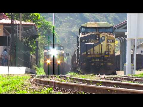 ULTRAPASSAGEM e CRUZAMENTO de TRENS em JECEABA-MG