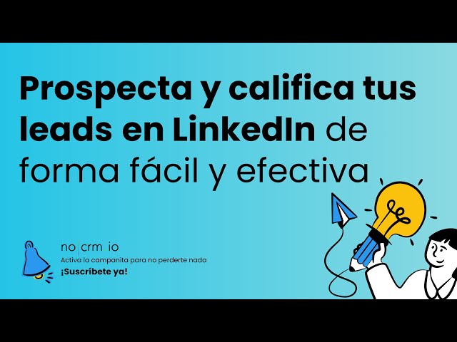 Vídeo relacionado con AUMENTA TUS VENTAS CON LINKEDIN: Prospecta y consigue LEADs y clientes potenciales.
