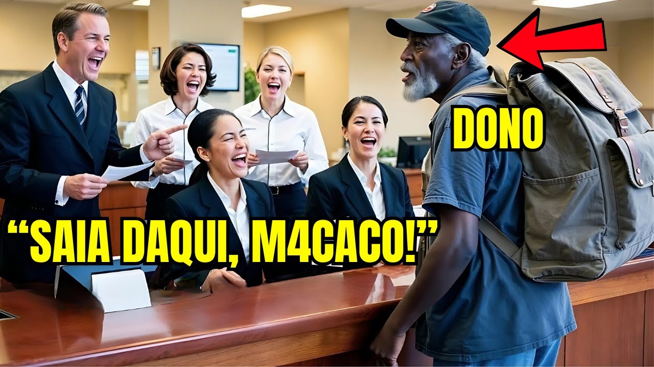 VELHO NEGRO COM UM SACO, REIVINDICA PROPRIEDADE DE BANCO - ELES RIRAM ATÉ SE ARREPENDEREM...
