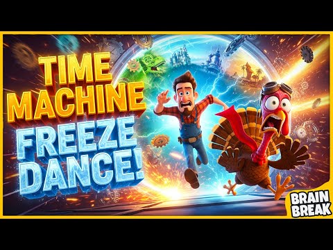 Time Machine Thanksgiving Freeze Dance | Thanksgiving Brain Breaks for Kids | GoNoodle Games