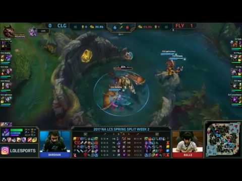 Fly Quest Vs CLG Game 2 HIGHLIGHTS NA LCS W2D1 2017 Spring Split