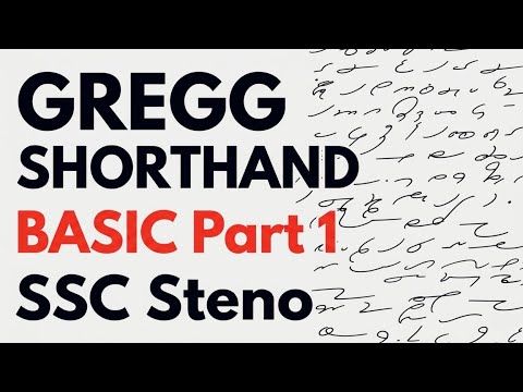 GREGG SHORTHAND BASIC PART 1 | SSC STENO 2026 | GREGGANTIC