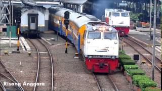 Download lagu Kereta Api Lokal Cibatu Dikejar Lokomotif CC 203 di Stasiun Bandung mp3