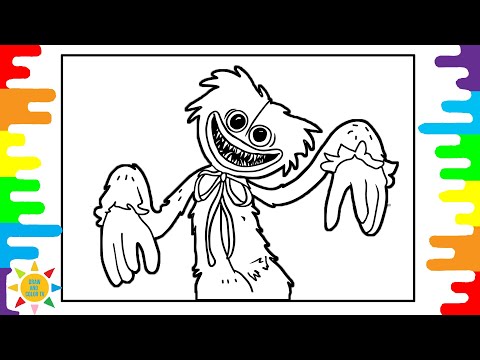 Scary Huggy Waggy Coloring | Poppy Playtime Coloring | Diviners - Savannah
