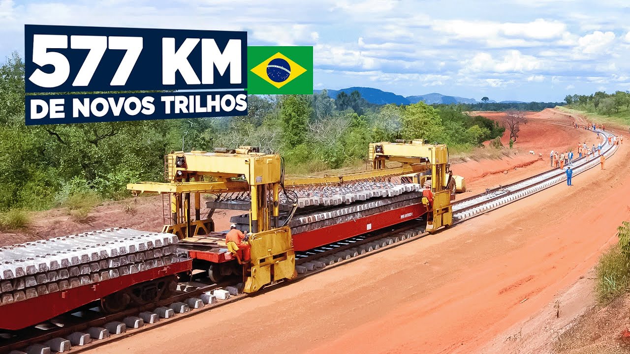 A Mais NOVA OBRA de Construção Ferroviária no Brasil!
