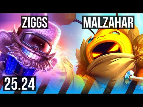 ZIGGS vs MALZAHAR (MID) | 13/0/9 | EUW Master | 25.24