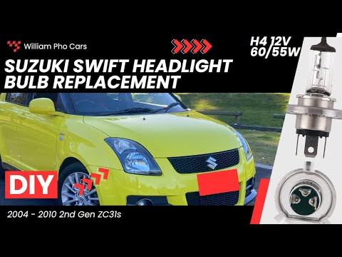 2004-2010 Suzuki Swift Headlight Bulb Replacement
