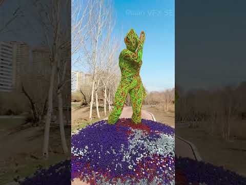 Join the Groove with Particle Man & Wolly! 3D Special Effects I 3D Animation #shorts #trending