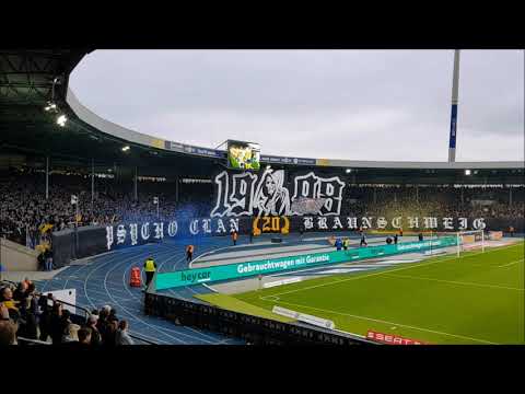 Eintracht Braunschweig - Choreo "20 Jahre Psycho Clan BS" / 10.11.2018 (HD)