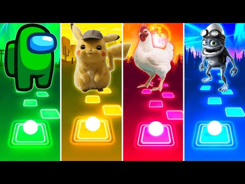 Among Us vs Pikachu vs Chicken vs Crazy Frog - Tiles Hop EDM Rush