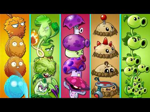 Random 20 Team 4 Plants Battlez - Who Will Win? - PvZ 2 Team Plant vs Team Plant