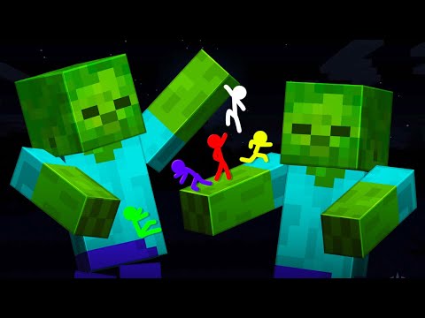 Stickman VS Minecraft: Giant Zombie Apocalypse - AVM Shorts Animation