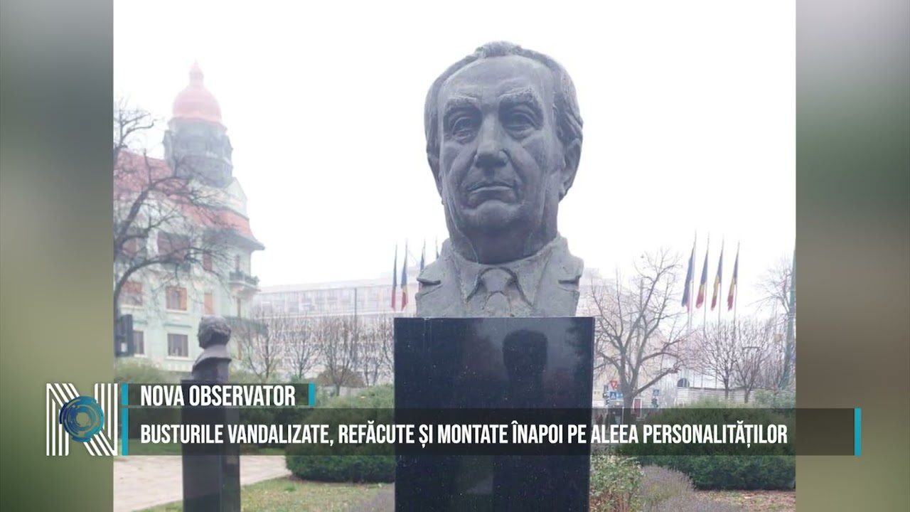 BUSTURILE VANDALIZATE, REFĂCUTE ȘI MONTATE ÎNAPOI PE ALEEA PERSONALITĂȚILOR
