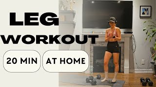 20-Min Dumbbell LEG Workout | Timed Intervals for Strength & Endurance