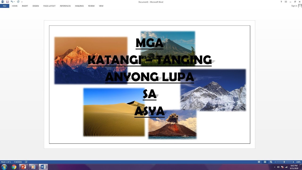 MGA ANYONG LUPA SA ASYA