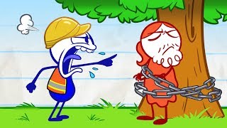 Pencilmate Meets a Hippie! -Pencilmation Cartoons for Kids