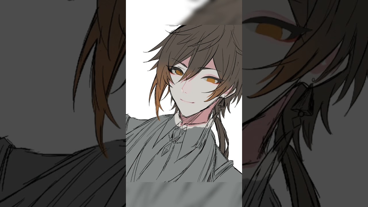 【メイキング】鍾離   Illustmaking  Zhongli