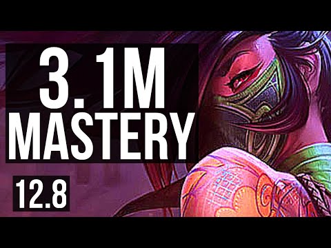 AKALI vs TEEMO (TOP) | 3.1M mastery, 7/1/2, 600+ games, Godlike | KR Diamond | 12.8