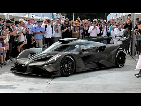Brand New $4.7 Million Bugatti BOLIDE Sound, Startup, Accelerations at Goodwood FOS 2023!