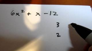 Difficult Trinomial Factoring Using the Criss-cross Method (Example 2)