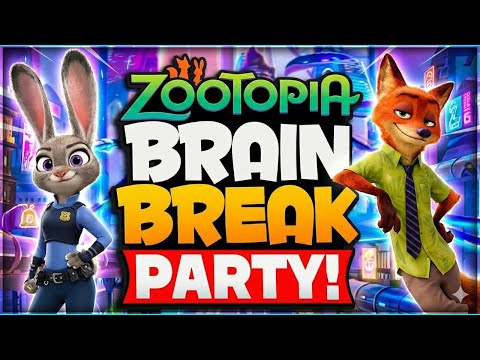 🟩 Zootopia Brain Break Party 🟩 Zootopia 2 Brain Breaks 🟩 Just Dance