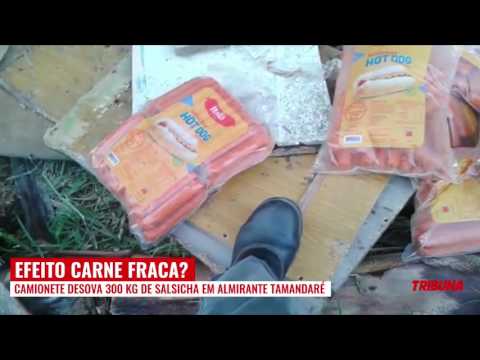 Caminhonete desova 300 kg de salsicha em Almirante Tamandaré
