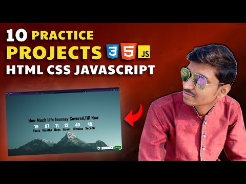 #1.1 LIFE  TIMER |  10 HTML CSS JAVASCRIPT Practice Projects for Beginners | HINDI