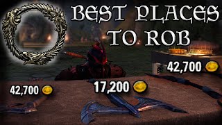The BEST places to ROB to make MONEY in ESO (Elder Scrolls Online Quick Tips for PC, PS4, and XB1)
