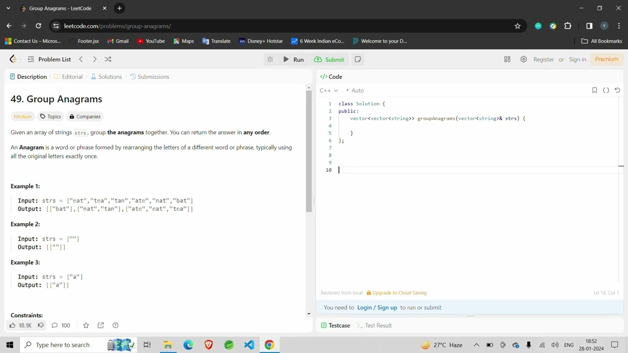 Group Anagrams | Amazon Interview Question | Leetcode Medium