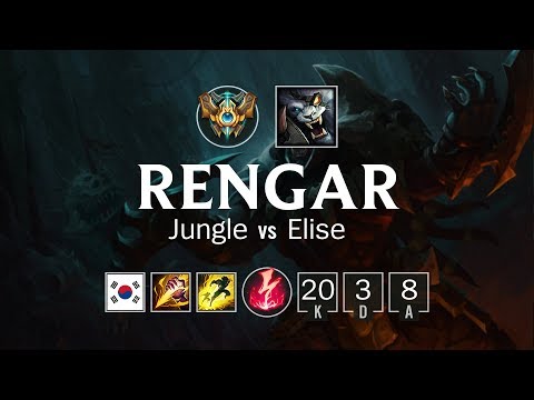 Rengar Jungle vs Elise - KR Challenger Patch 8.13