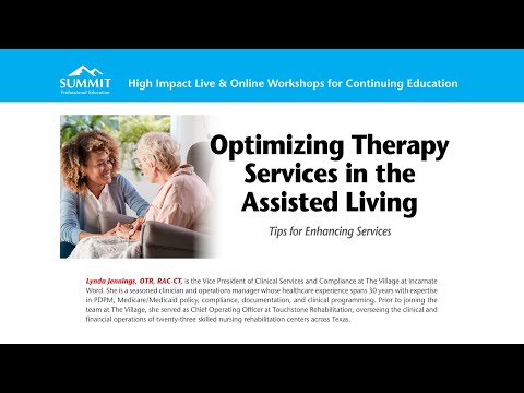 Optimizing Therapy Services in the Assisted Living