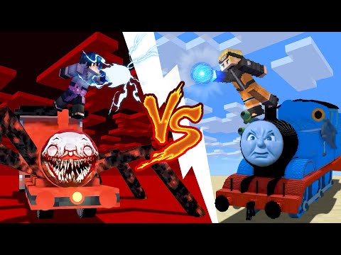 MONSTER SCHOOL : CHOO CHOO CHARLES vs THOMAS TRAIN - NARUTO VS SASUKE - Minecraft Animation EP 6