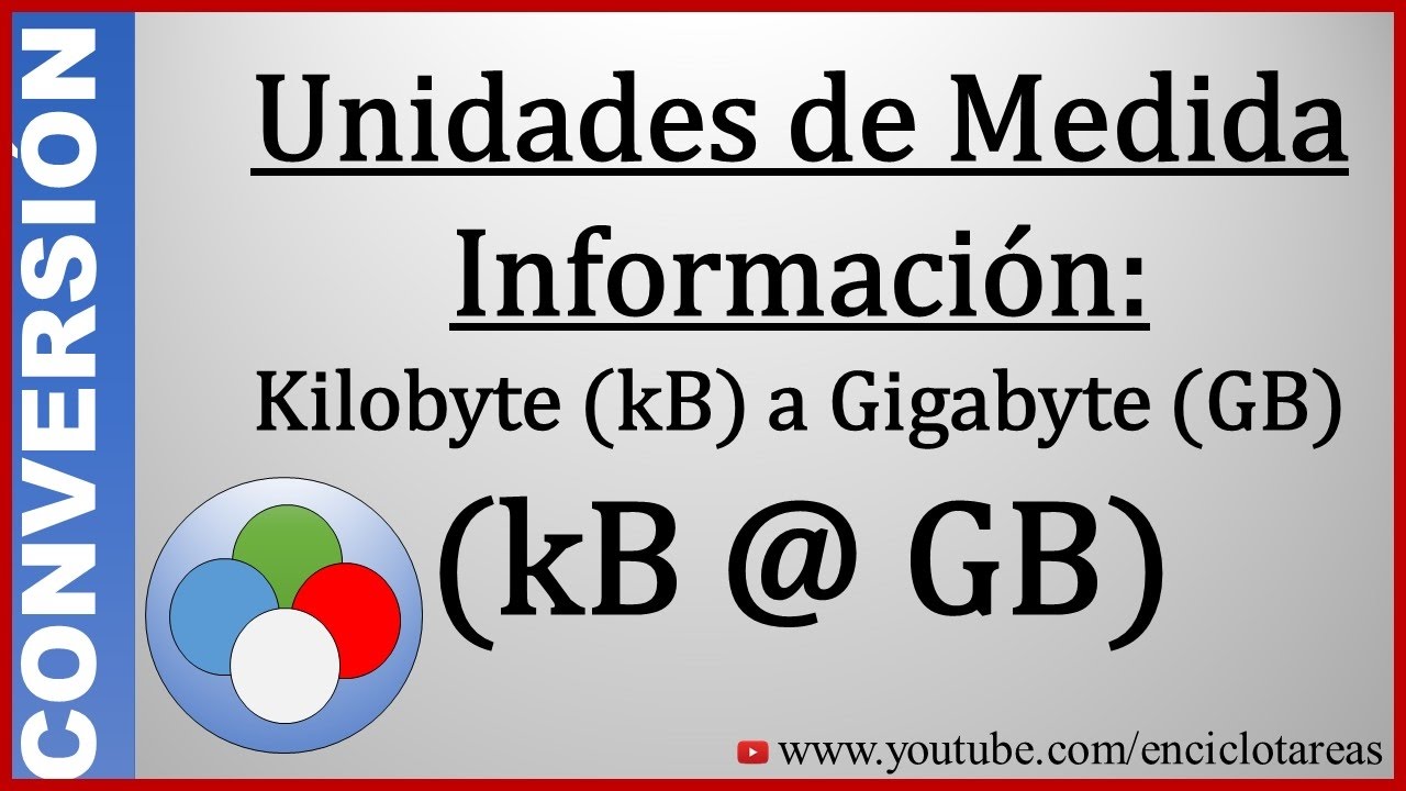 Convertir de Kilobyte (kB) a Gigabyte (GB) - (kB a GB)