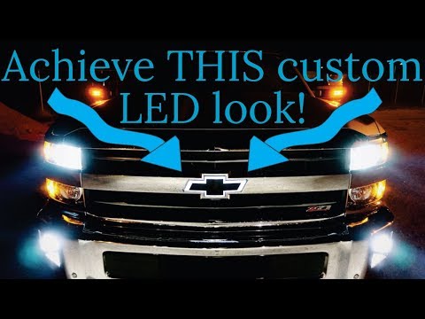 How to Install 2015-2019 Chevy Silverado 2500/3500 Illuminated Front Grille Bowtie #23385942