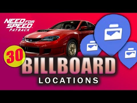 All BILLBOARD Locations | Need for Speed Payback (All 30 Billboard Collectibles)