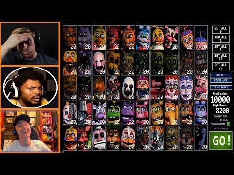 Let's Players Reaction To Trying 50/20 Mode For The First Time | Fnaf Ultimate Custom Night