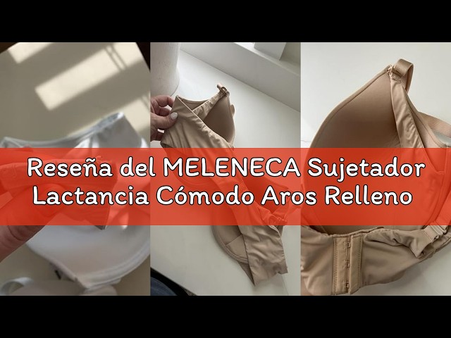 Vídeo relacionado con MELENECA Mujeres Espalda Cruzada Cierre Frontal Sujetadores Sin Forro Cobertura Total Sin Costuras con Aros Vino de UVA 95C
