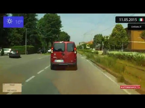Driving through Monza e Brianza (Italy) from Limbiate to Muggiò 11.05.2015 Timelapse x4